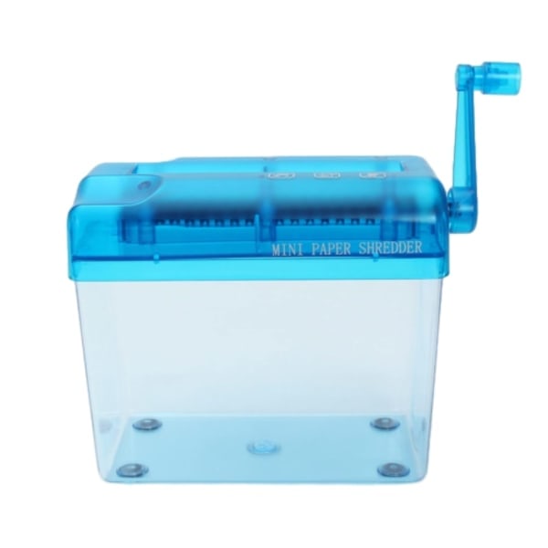 Mini Manuel Papir Makulator, Bærbar Kontor Hånd Papir Makulator til Papir blue
