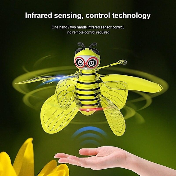 Pieni Mehiläinen Lentävä Ajoneuvo Lentokone Gesture Control Vehicle Lentävä Helikopteri Valot Lasten Lelut Syntymäpäivälahja Joulu Robottilelut