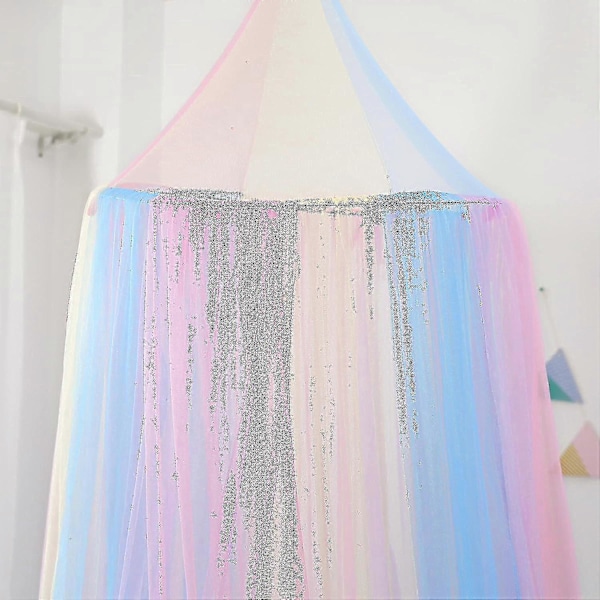 Sengehimmel med lys Sengehimmelgardiner til piger Toddler Sengehimmel til piger tao Rainbow