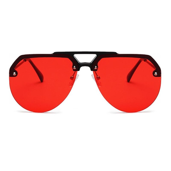 Solglasögon Halvbåglösa körsolglasögon för män och kvinnor 100 % UV-blockerande Black Red