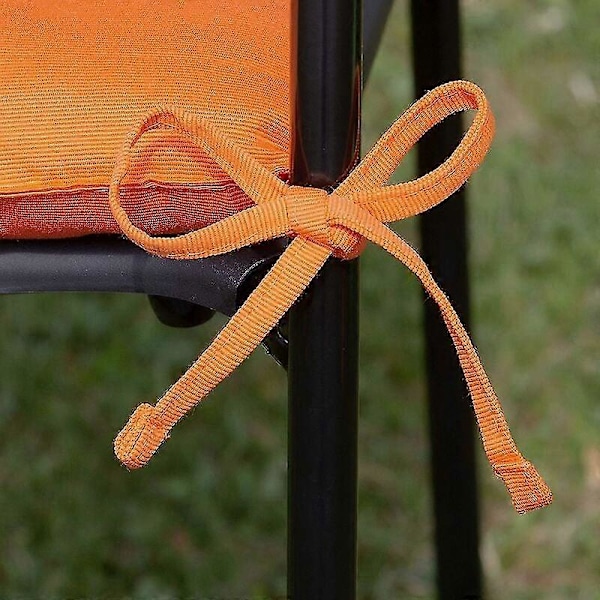 Nyt sæt med 4 stolpude til haven, 40x40 cm, orange