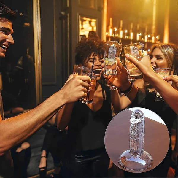 2 st Vuxen Prank Silikon Isbitsform För Whiskey Cocktail - Red