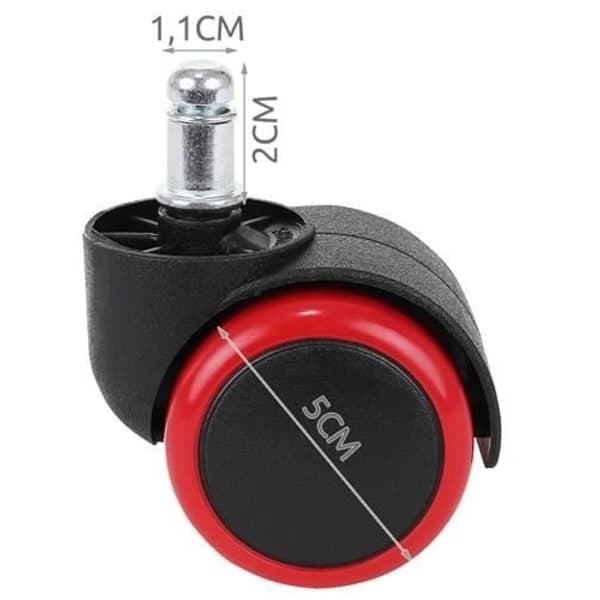 Toimistotuolin pyörät 5 kpl - 11 mm