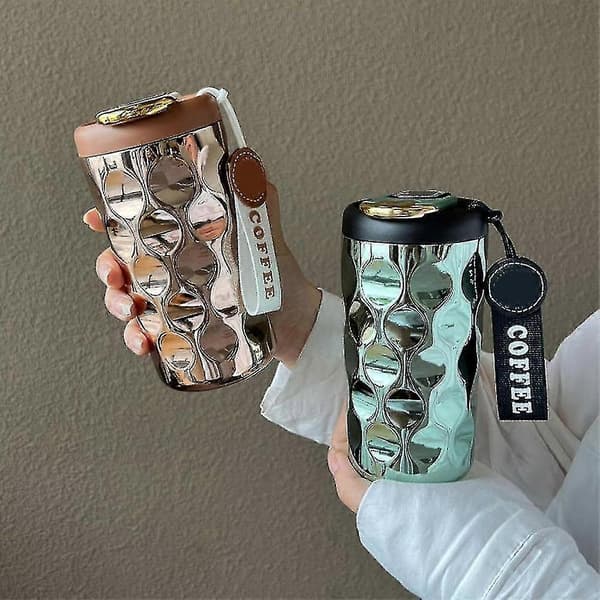 Tealier Smart Kaffe Termosmugg med Temperaturdisplay Portabel Resemugg gold410ml