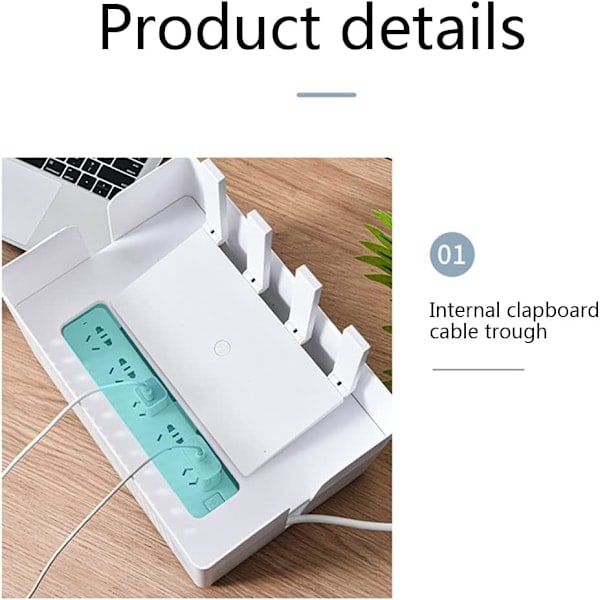 Dobbeltlags Wifi-ruter oppbevaringsboks skrivebord kontakt ledning organizer boks dekoder element skjult finish boks