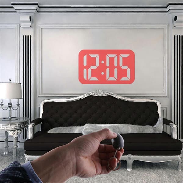 LCD Röst Talande LED Digital Projektion Temperatur Tid Alarmklocka Projektor Fg Red