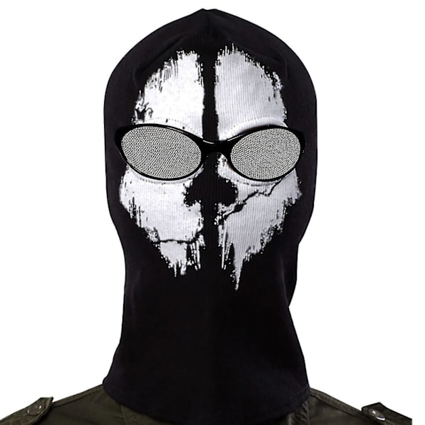 Spök Mask - Balaclava Motorcykel Paintball One Size Färg Svart