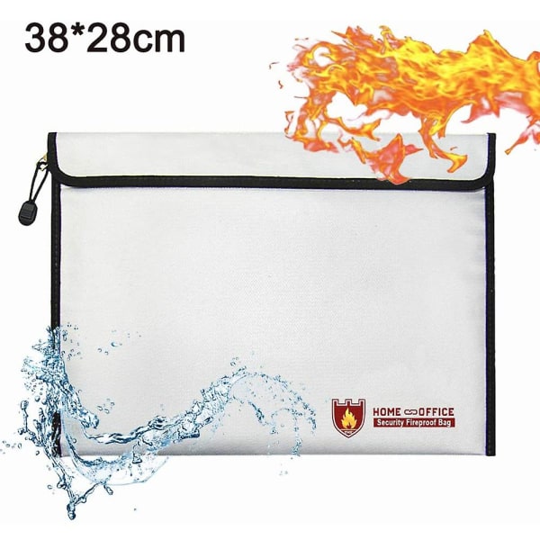 Brandsäker dokumentväska 38x 28cm Brandsäker vattentät påsebehållare