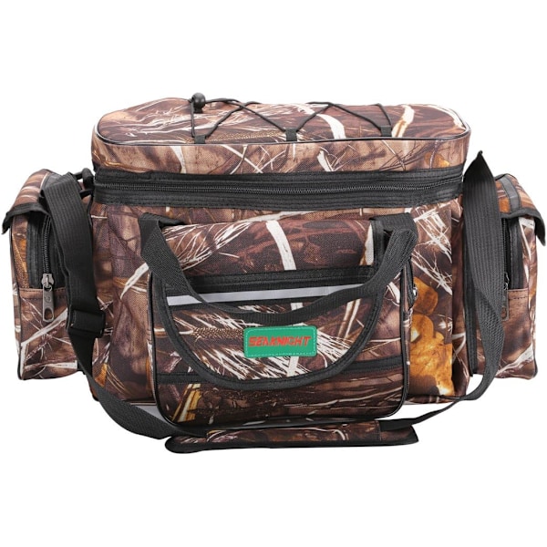 Karpfiskeväska SK003 Enkelsidig Havsfiskeutrustningsväska Holdall Kamouflage Utomhus Bärväska Vandringsresa Pack 50CM*28CM*27CM