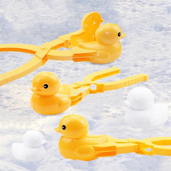 Snöbollsformare med Ögon Söt Lätt att Släppa Formpressad Kreativ Färgkognition Gul Anka Modell Snöboll