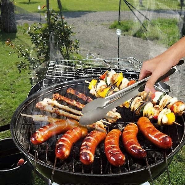 Grilltænger i rustfrit stål, 2-delt køkkentangsæt