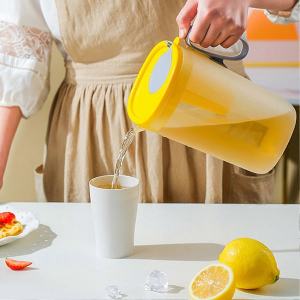 1550ML/2200ML Vandkanden Stor Kapacitet Kuldebestandig Plastik Sprøjtsikker Robust Kold Kande Sommer Tilbehør Orange S