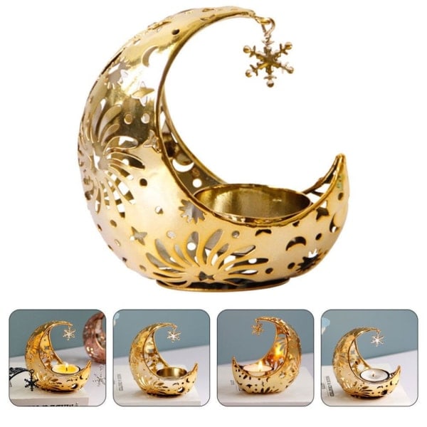 Ramadan Lys Lanterne Lysestage Silver