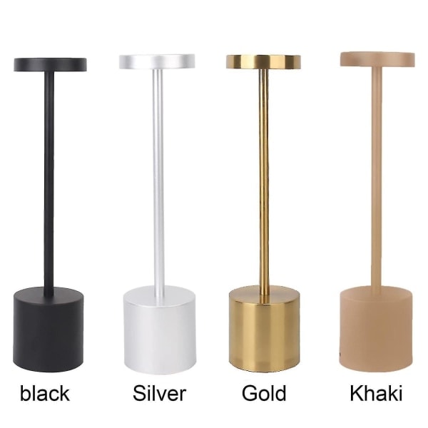Genopladelig Ledningsfri LED Bordlampe - Bærbar USB Metal