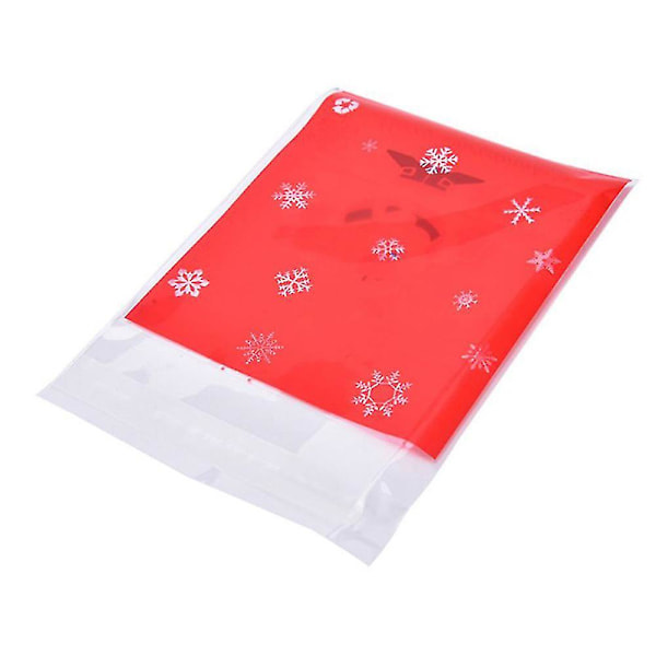100 plastikposer til julegodt med selvklæbende lukning