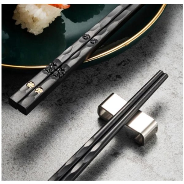 10 pairs Alloy Chopsticks For Home Use - Black