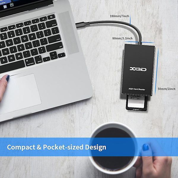 Typ C USB 3.0 SD XQD Minneskortläsare Överföring kompatibel med M/G-serien kompatibel med OS Windows-dator (USB)