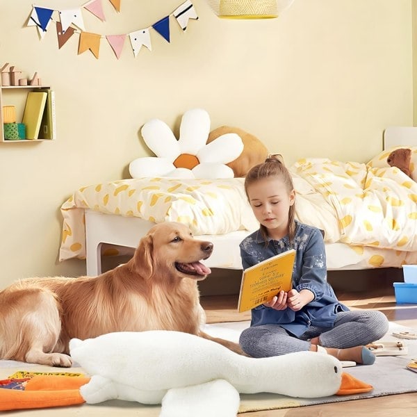 Jättestor Vit Gås Plyschleksak Stor Anka Docka Stort Gosedjur Mjuk Plysch Kudde Kuddar för Barn Flickor Baby (50cm) Vit 50cm 50cm