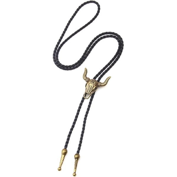 Nahkakaulakoru miehille, säädettävä vintage bolo-solmio miehille, unisex villin lännen teemaiset cowboy-asusteet