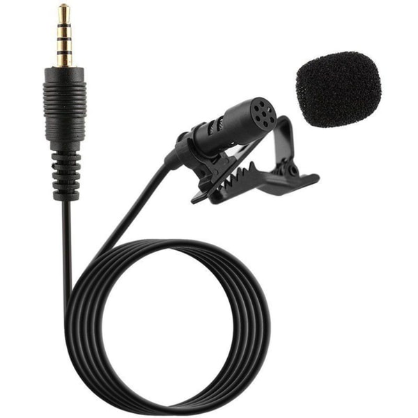 3.5mm clip-on microphone with hands-free function, wireless condenser, mini lavalier microphone