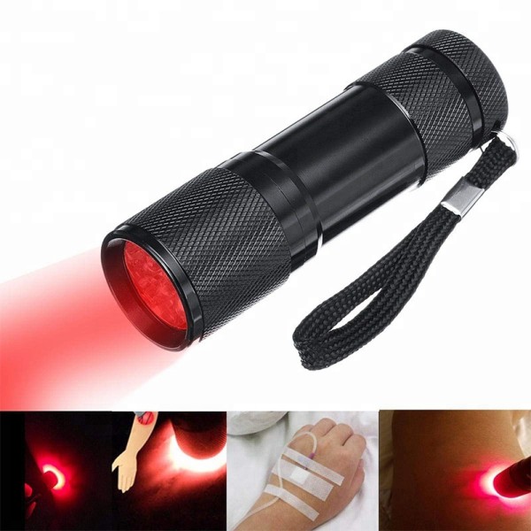 Infrared red torch led red blood vessel imaging light torch red light