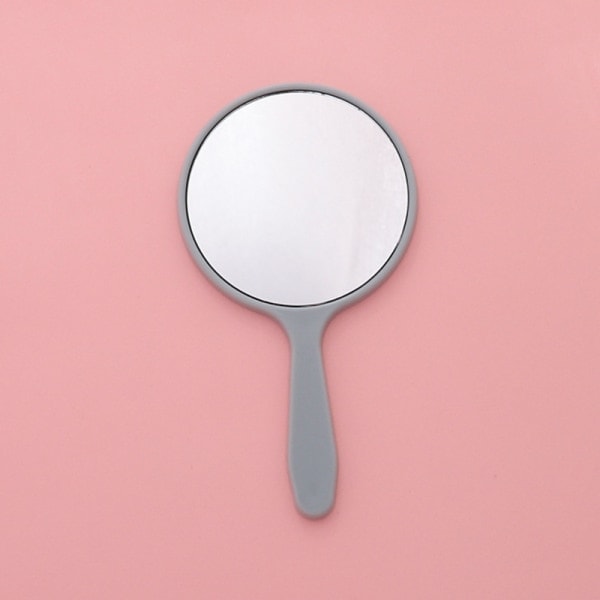 Tyttöjen pyöreä peili, pieni ja söpö pyöreällä kahvalla Pink