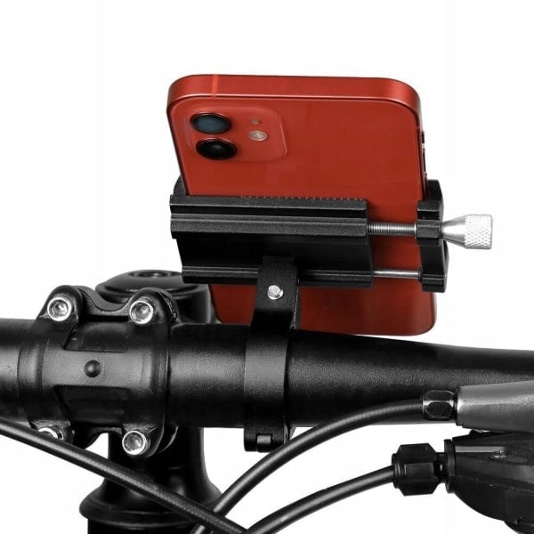 Mobilholder til cykel - Sort aluminium