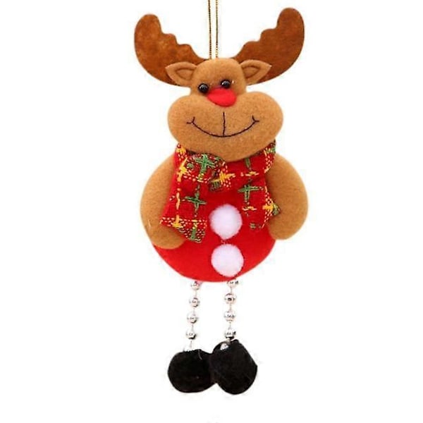 12/1 stk. Juleplys Dukke Ornamenter Julemand Snemand Juletræ Hængende Vedhæng Hjem Jule Nytår Fest Dekorationer Gaver 03-H(18x8cm)