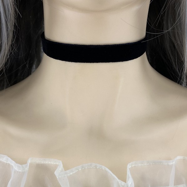 Bohemsk fløyel choker langt bånd sateng blomst krage halskjede sexy svart kamelia choker kostyme smykker tilbehør for kvinner og jenter 5