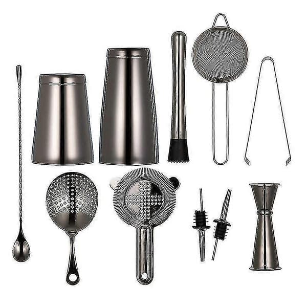 10 stk. Boston Shaker i rustfritt stål Profesjonelt Bartendersett - XinHan grey
