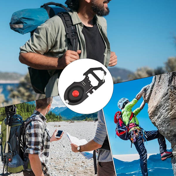 Praktiskt tillbehör campingverktyg | Multifunktionell överlevnadskort för äventyrsset Kit Stål Multifunktionskort för camping