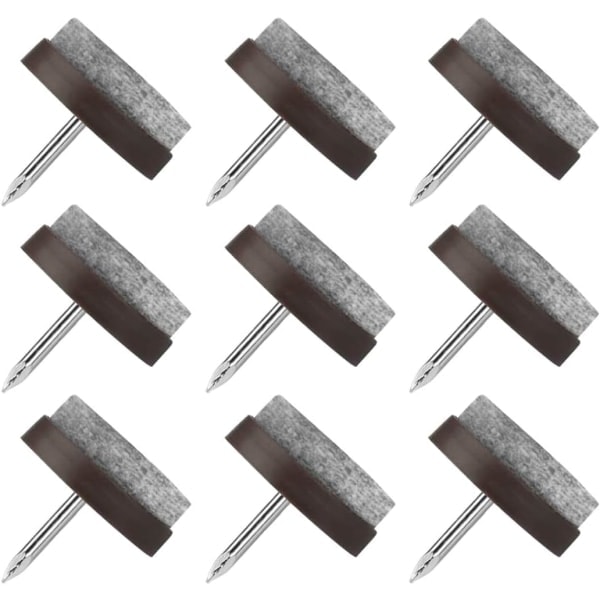 Stolbeskyttere med spiker, 80 stk 22 mm runde sklibeskyttelse, stolbeskyttere