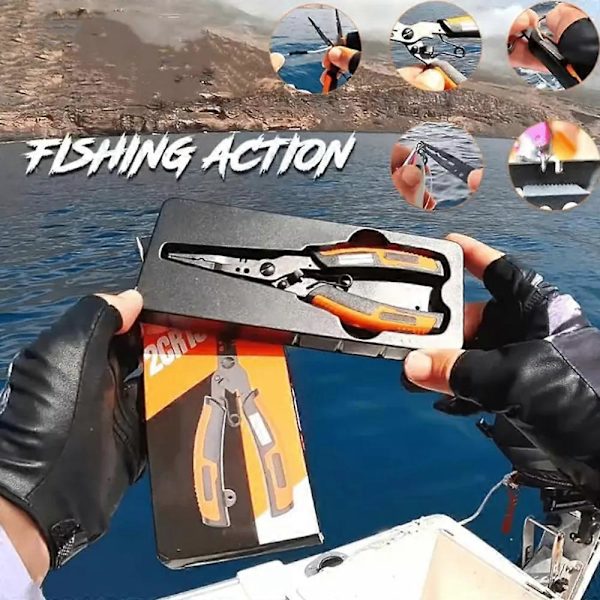 Multifunksjonell fisketang, oppgradert multifunksjons krokfjerner og splittring