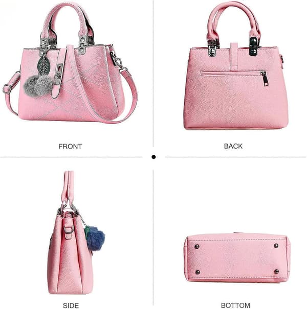 Nya Damhandväskor Mode Damhandväskor och Axelväskor Designerhandväskor Rosa Claro