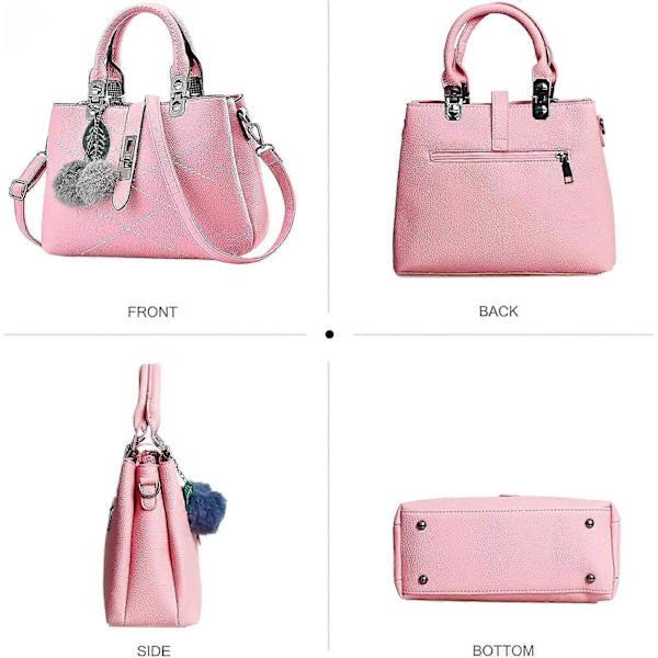 Nye damehåndtasker Mode Damehåndtasker og skuldertasker Designerhåndtasker Rosa Claro
