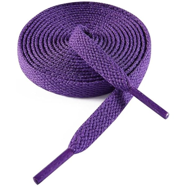 Platta tränings-skosnören, 8 mm breda skosnören för sneakers, premium tränings-skosnören, ersättningar för atletiska sportskosnören Purple 47"（120cm）