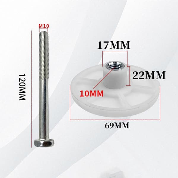Sopphode Erstatning Kraftig Solid Dørrammefeste for Kjølelager 10cm White 12cm