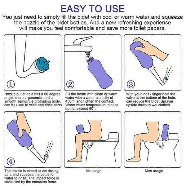 Bidé Spray Peri Flaske Hygiene Omsorg lilla