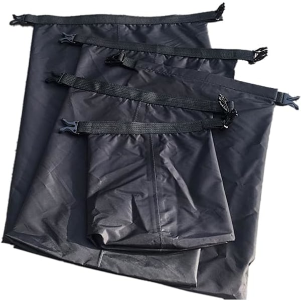 6 st vattentäta torra påsar torr säck torr påse bärbar stor kapacitet kombopåse snorkling väska drivande väska för resor Black