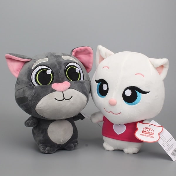 Original Talking Tom Cat Og Venner Angela Ben Hank Ginger Tom LEGETØJ Plys Dukke Fyldte Legetøj Til Piger Drenge Børn Fødselsdag Gave---28CM-Xin Tom Cat 28cm Tom Cat 28cm