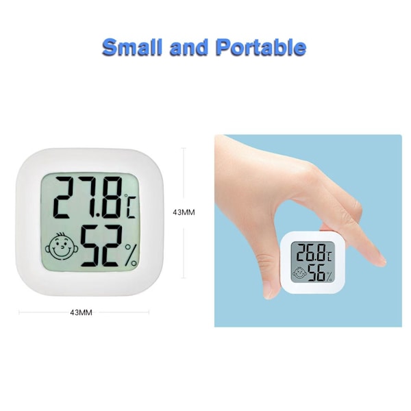 Digitalt hygrometer 43 × 43 × 13 mm