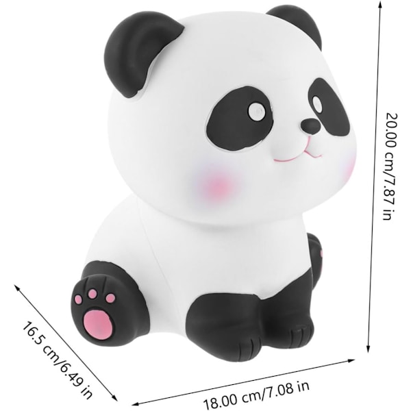 Panda Spargris Unbreakable Pengerboks Dyr Spargris Kreativ Spargris Panda Myntboks Skrivebord Sparing Krukke Spargriser