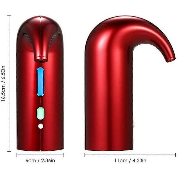Automatisk vin dispenser elektrisk vinfilter ilter hælder karaffel med USB-oplader Red