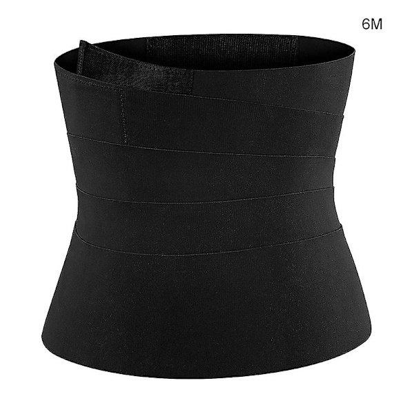 Snatch Me Up Bandage Wrap Lændestøttebælte Justerbare Komfortable Rygstøtter til Lindring af Lændesmerter Black With Suspender 6m