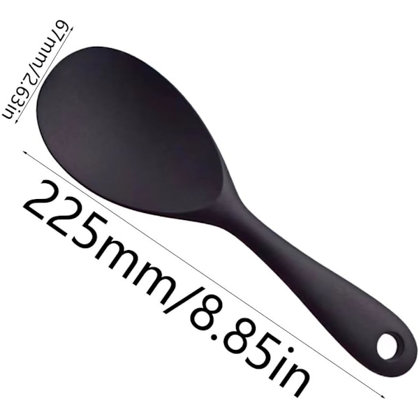 Risservingsske, Silikon Rispadle, Silicagel Rissske, Non-Stick Rissske, Køkkenredskab
