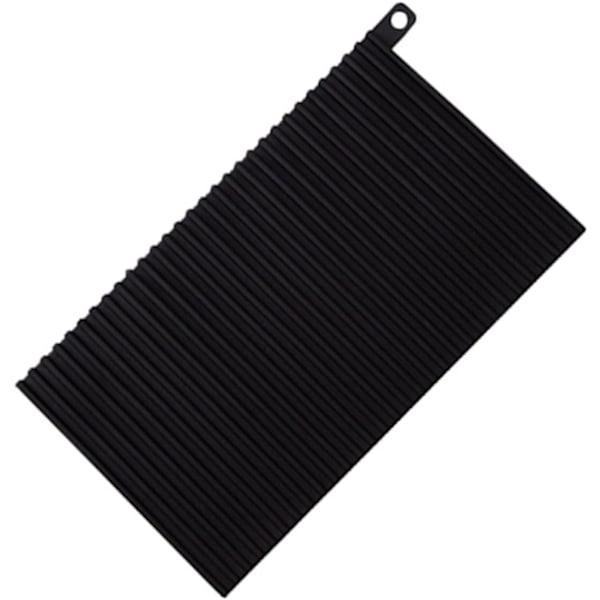 Brett for vask, sammenleggbart, sklisikkert, vaskbrett, husholdningsvaskbrett, silikagel, mykt gummi, vaskbrett for klær Black