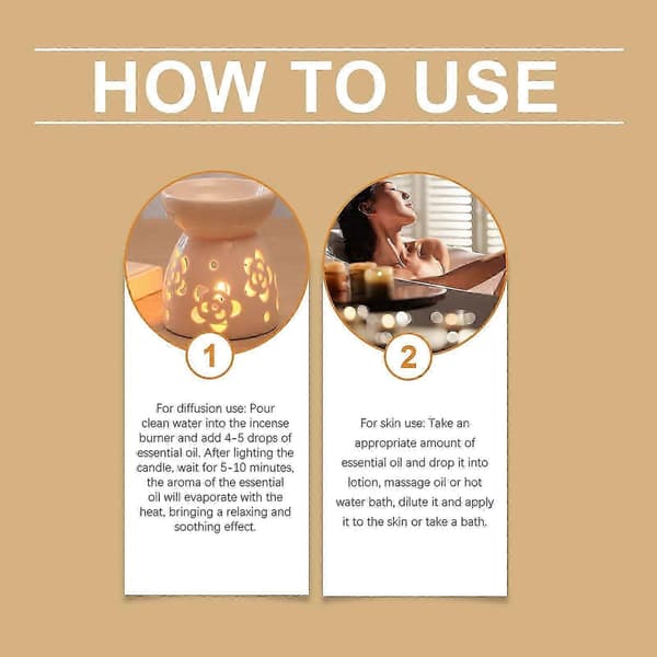 Inomhus Aromaterapi Eterisk Olja - 10ml Timjanolja för Avkoppling, Humörhöjning, Hemdoft, Diffuser, Spa-kvalitet Doft för Stresslindring, Hud