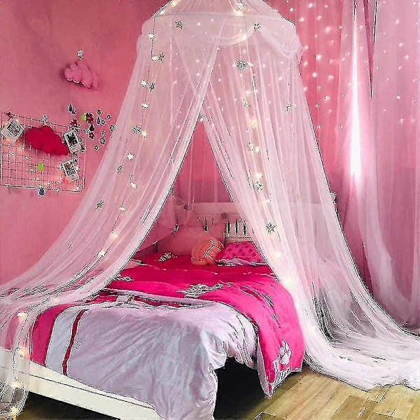 Sengehimmel med lys Sengehimmelgardiner til piger Toddler Sengehimmel til piger tao White Star