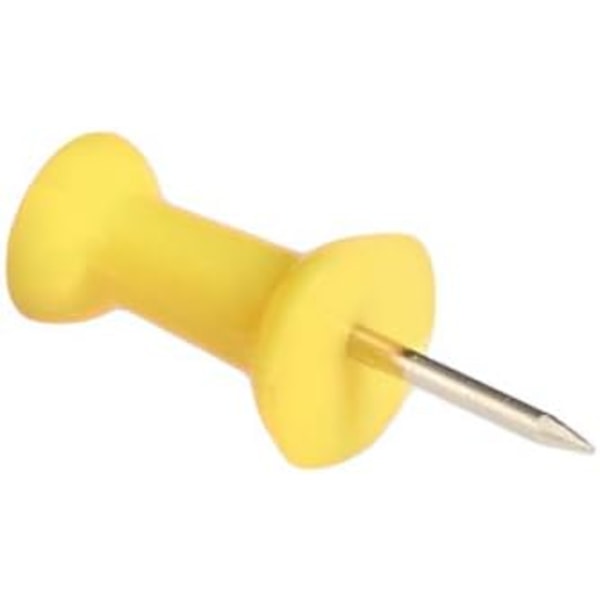 Push-neulat, kirkas muovipäinen, teräskärki, 100/200 kpl Assorted Colors 200Pcs