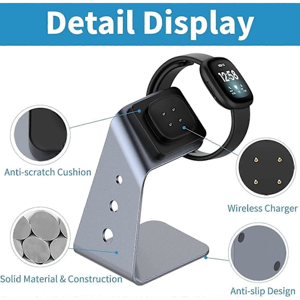 Latausalusta Fitbit Sense/Sense 2/Versa 3/Versa 4 -kelloille